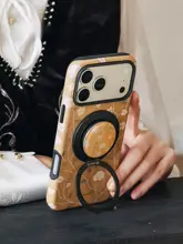 マグネット式スマホスタンド【フラワーデザイン・マグセーフ対応・360度回転】