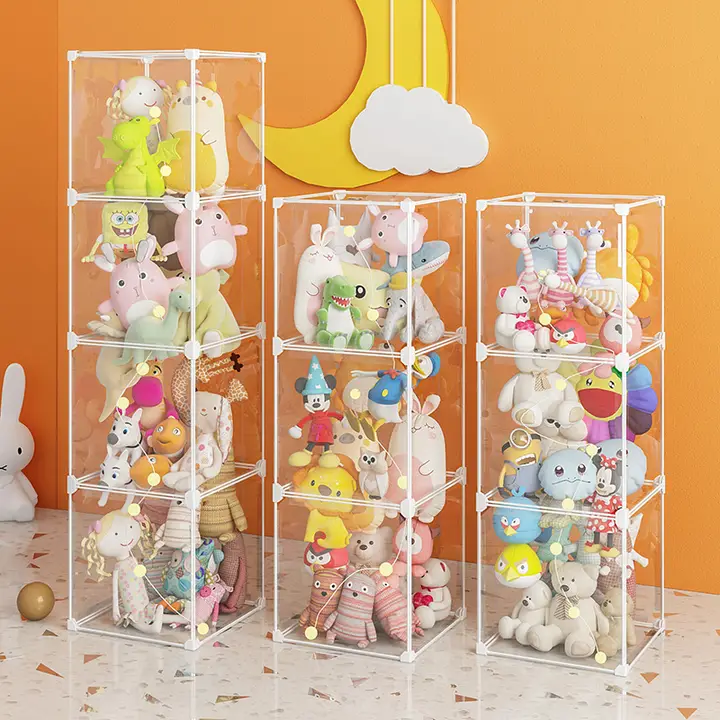 展示ラック 収納ボックス おもちゃ 透明キャビネット 防塵キャビネット 家庭用