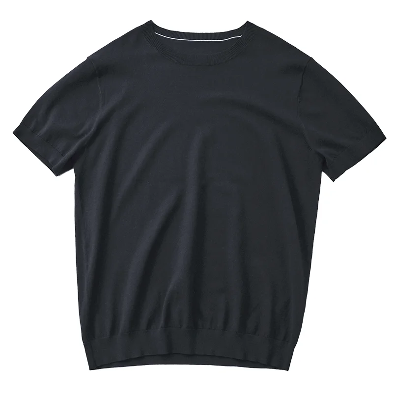 半袖 ニットTシャツ メンズ シルク 16ゲージ 接触冷感 ひんやり 上品 夏 「Camat Killy」