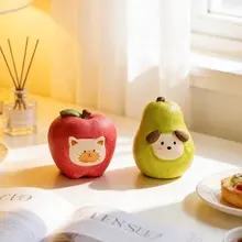 可愛いリンゴと梨の陶器製デスクトップ装飾品【香り石付き・ユニークデザイン】