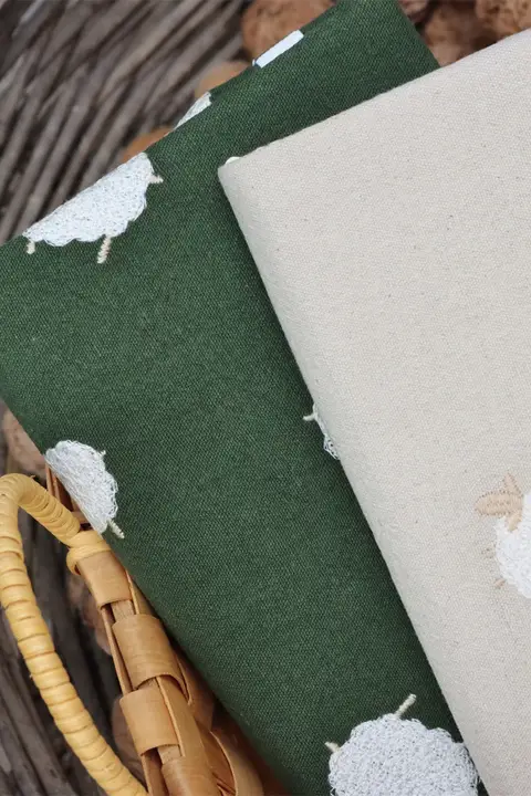 童話の森刺繍手作り布製ノートカバー【A5/A6対応】