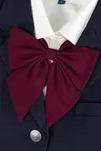 斜め角デザインのJK制服用リボン【心臓の羽根モチーフ】（セットアップ対応）