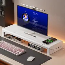 モニターアーム【USB拡張・ワイヤレス充電機能・金属ベース・デスク上の収納と支え】