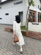 新中式プリント長袖シャツ【天絲・夏用】＆スカート（セットアップ対応）