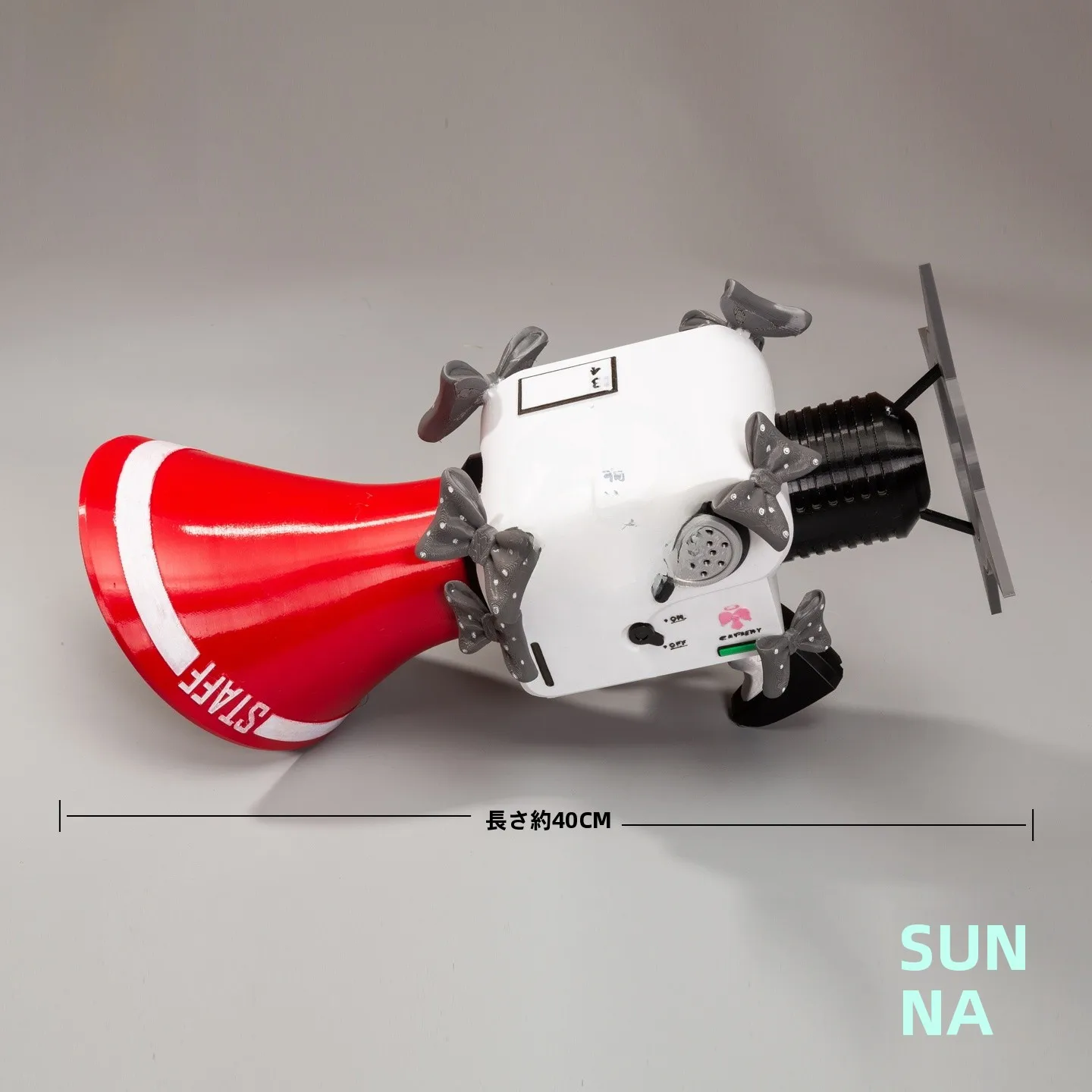 コスプレ用ラッパマイク：スピーカー付き・ヘッドセット対応の二次元武器装備