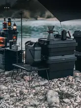 アウトドア用収納ボックス【ブラック・車のトランク整理・厚手・座れるプラスチック製】