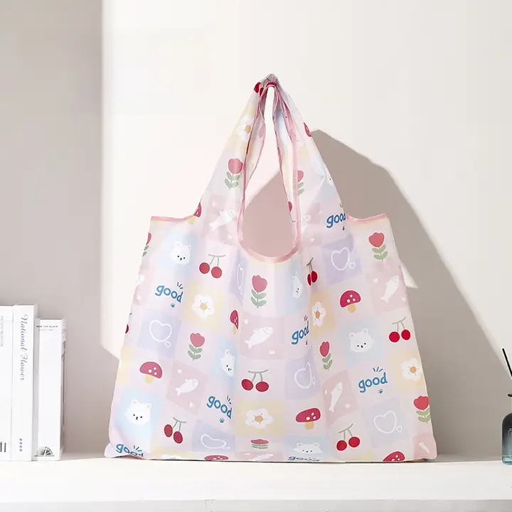 大容量エコショッピングバッグ【折りたたみ式・肩掛け対応】