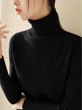 ハイネックニットトップス【ゆったりシルエット・秋冬用・厚手・フランス風】