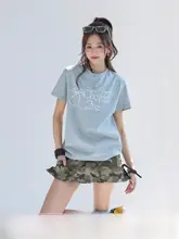 リボン付きのデザインTシャツ【夏用・防寒・快適な着心地・ゆったりシルエット】