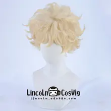 淡金の反翘小巻き髪コスプレウィッグ【キャラクター用】