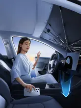 サンシェード テスラModel Y/3/S/X 用 車載 防止 日焼け 断熱 フロントウィンドウ