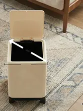 おしゃれなデザインのキッチンスクエアゴミ箱【蓋付き・大容量・移動可能】