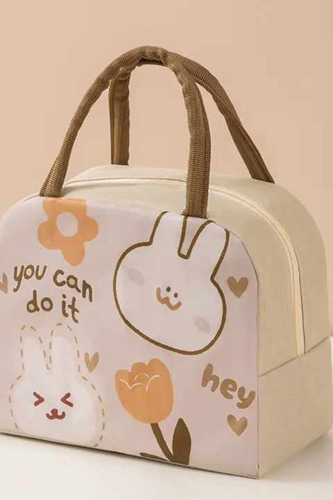かわいいペットキャラクターの弁当袋【保温機能付き・ランチボックス】