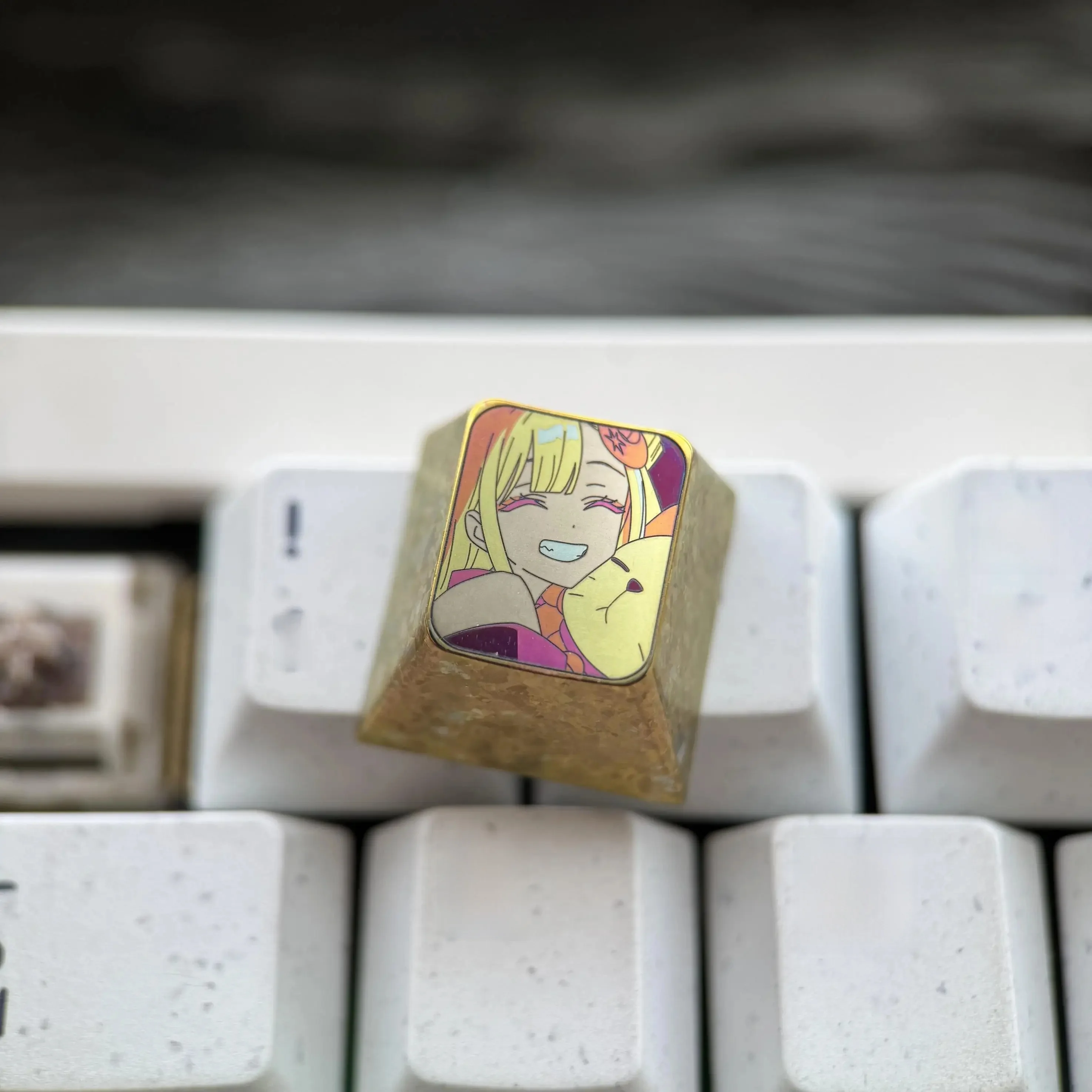 かわいい Bluetoothキーボード おすすめ：钛次元 ESCキーボードキーキャップ【輝夜姫デザイン】
