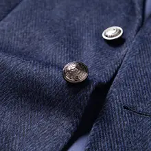 シンプルなデザインの春秋用ウールブレザー【ウール製・ビジネスカジュアル】