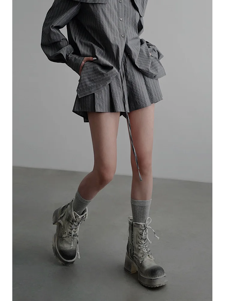 ゴムウエスト短パンツ【プレッツェルデザイン】：打ちっぱなし服装女性に最適な百搭スタイルとは