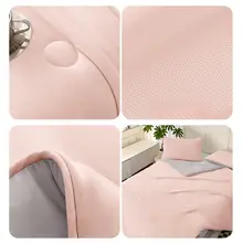 夏用冷感マイクロファイバー布団【洗濯機対応・子供用・シングル・ダブル用】（セットアップ対応）