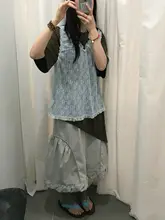 手作りの立体的なコクーンパンツ【フラワープリーツ・八分丈・カジュアル】（セットアップ対応）