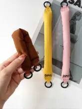 スマホ用クッション吊り紐付き柔らかハンドバッグ【防落下・ファブリックデザイン】