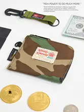 迷彩帆布財布【ミニジッパー・防水・学生用・カード収納・ストラップ付き】