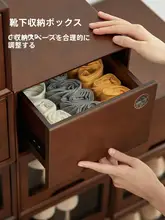 透明アクリル製 シューズ収納ボックス【引き出し式・防ホコリ・木製】