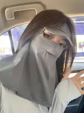 全顔UVカットフェイスマスク【夏用・アイスシルク・ネックガード付き・バイク用】