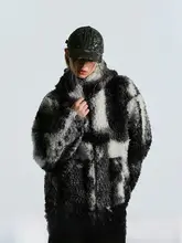 鬼顔刺繍の秋冬用フーディージャケット【アメリカンスタイル・極上の柔らかさ・羊羔毛風】