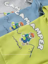 子供用フード付きパーカー【クマデザイン・カジュアル・春秋用】（セットアップ対応）