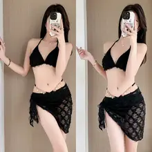 セクシーなビキニ水着【分体・韓国風・ストラップ付き・女性用】（セットアップ対応）