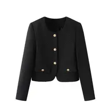 秋冬用 フランス風 レトロ無地 コート レディース【優雅な雰囲気・ラウンドネック・高級感】