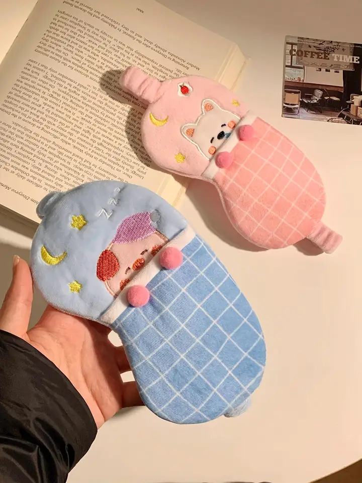 可愛いデザインの毛布アイマスク【睡眠用・学生・オフィス・快適さ重視】