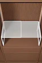 収納力抜群！伸縮可能なクローゼット用仕切りラック【衣類収納・靴棚・宿泊施設用】