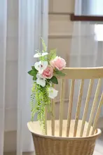 結婚式用チェアバックフラワーブーケ【造花・アウトドアイベント・装飾用】