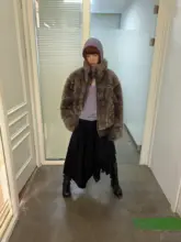 レース切り替えニットスカート