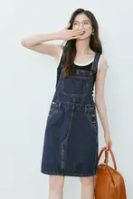 デニムサロペットワンピース【レトロ・学院風・小柄サイズ対応】