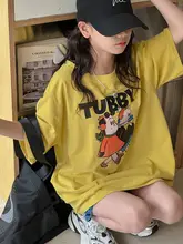 女児用 夏用 半袖Tシャツ【ゆったりシルエット・韓国風デザイン】