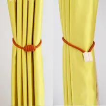 モダン中華スタイルのカーテン用磁気留め具【綿素材・花模様・カラーボール付き】