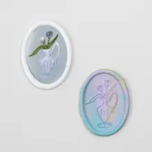 花柄ワイングラス・プレート・花瓶・封筒スタンプ・DIY印