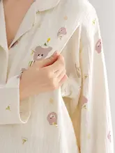 産後用の授乳対応パジャマ【春秋用・コットン・胸パッド付き・快適なホームウェア】（セットア ップ対応）