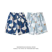 夏用カートゥーンプリント男性用ショートパンツ【ゆったり・ボーイフレンドスタイル・スポーツ】