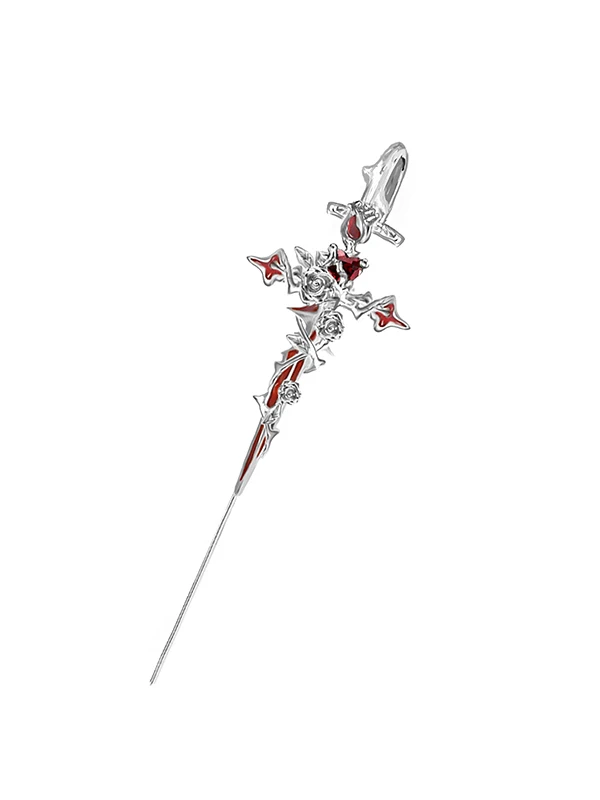 かっこいいアクセサリーを選ぶときに迷うなら、この「トゲトゲデザインのクロスピアス」が答えです！