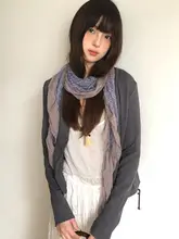 紫色シルクスカーフ【薄手・高級感・レースデザイン・ロングタイプ】