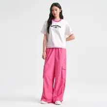 Xtep ラウンドネックTシャツ【女性用・夏用・カジュアル・ショート丈】