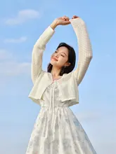 リネンキャミソール花柄ドレス【フレンチスタイル・スクエアネック・ウエストマーク】（セットアップ対応）