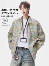 シャツジャケット メンズ アウター 長袖 チェック柄 ヴィンテージ 春夏 「GENIOLAMODE」