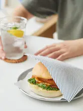 三角形使い捨て紙袋【厚手・サンドイッチ・ハンバーガー用・防油・食品用・クラフト紙】