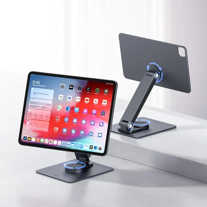 HAIBIS iPad Pro用 磁気吸着スタンド【13インチ・11インチ対応・デスク用・回転機能・M4チップ拡張ハブ付き】