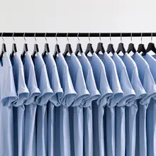 極上の柔らかさのラウンドネックTシャツ【淡いブルー・カップル用・短袖】（セットアップ対応）