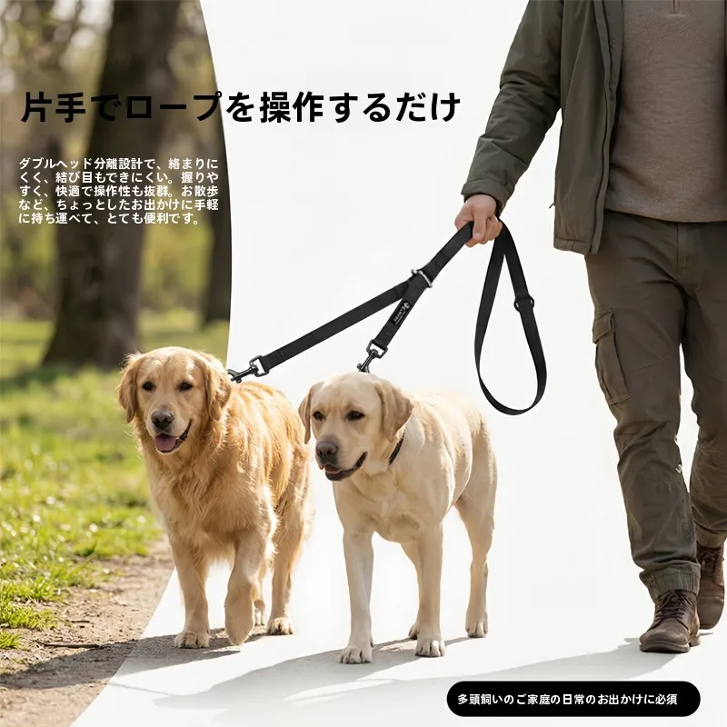 犬のお散歩グッズをコスパ良く揃える方法 - 2頭用ダブルリードの選定基準