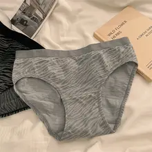 ヒョウ柄セクシーショーツ【ミドルウエスト・極上の柔らかさ・抗菌全棉・三角型】